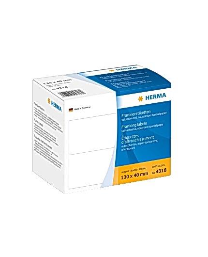 E119660  4318 Etikett HERMA franking db 130x40 (1000) 